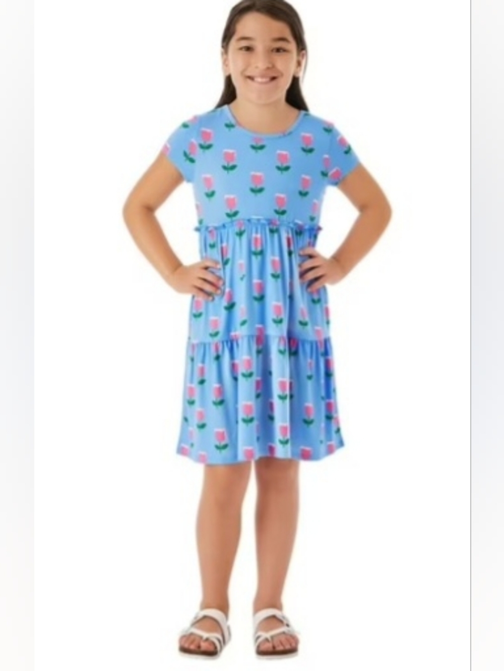 XS (4/5) Girls Member’s Mark Blue Tulip Dress -A03